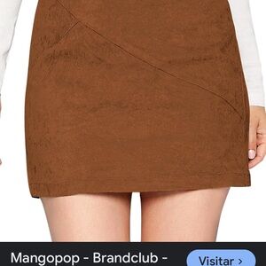 Mango Women's Tan Mini Skirt